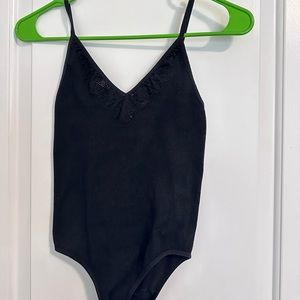 Zara black v-neck body suite